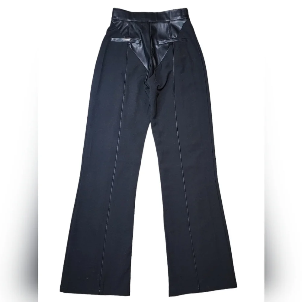 GORGEOUS Vegan Leather &Woven Trousers - Picture 10 of 16